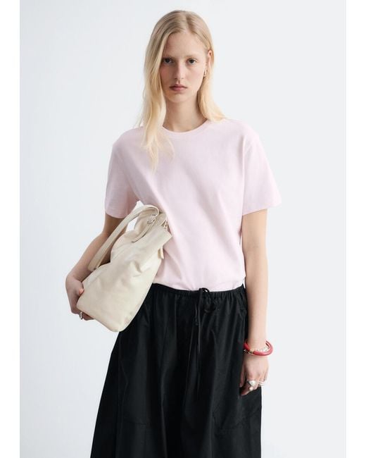& Other Stories White Cotton Crew-Neck T-Shirt