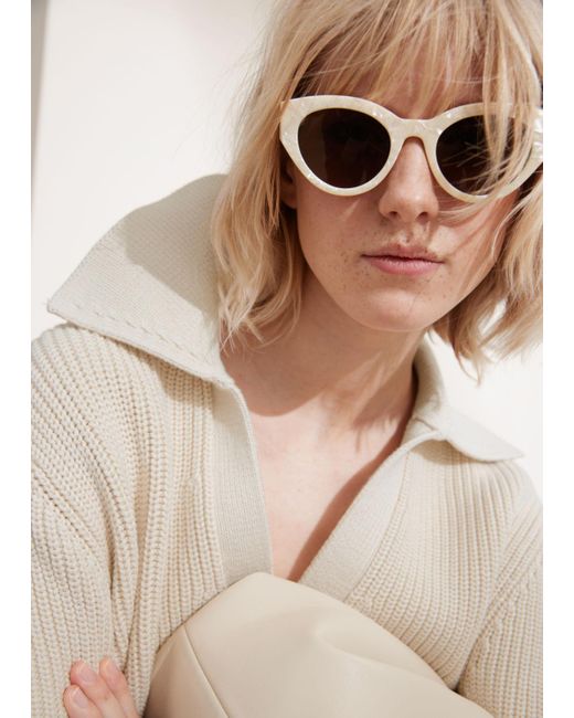 & Other Stories Natural Cat-eye Sunglasses