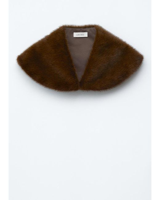 & Other Stories Brown Faux Faur Collar
