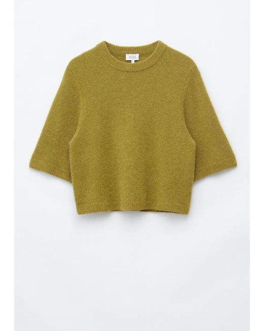 & Other Stories Blue Alpaca-Blend Knitted T-Shirt