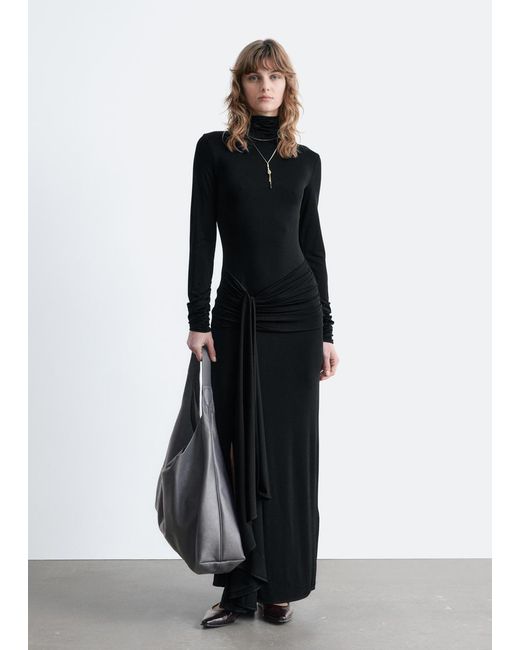 and other stories black dress & Other Stories Black Satin Dress – OWNI main image 0