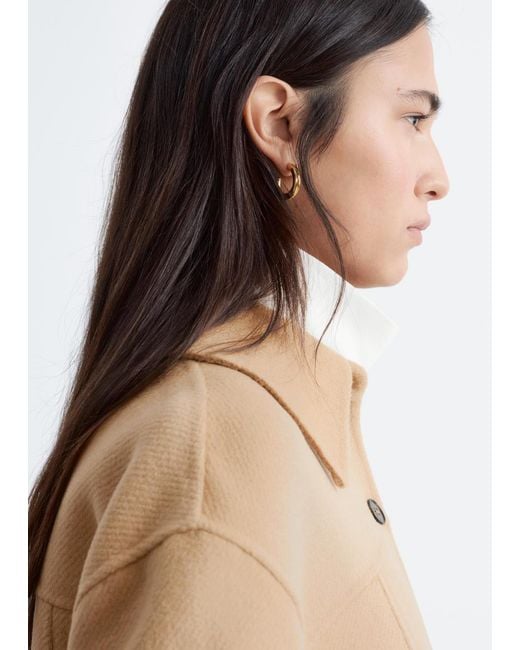 & Other Stories White Tapered Wool Jacket