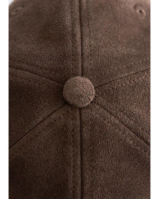 & Other Stories Brown Suede Baseball Cap