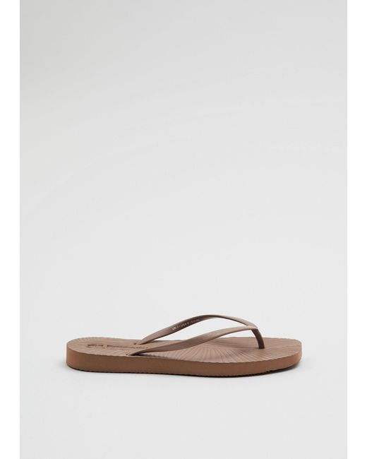 & Other Stories White Sleepers Tapered Flip Flops