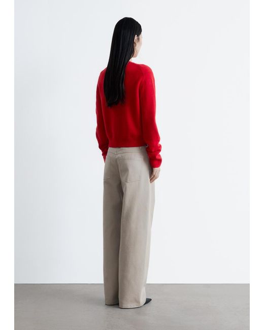 & Other Stories Red Knitted Jumper