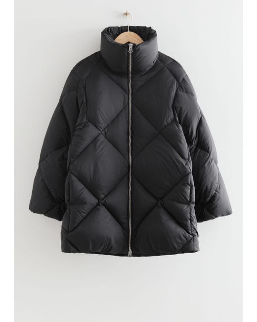 & Other Stories Oversized Quilted Puffer Jacket in Green | Lyst