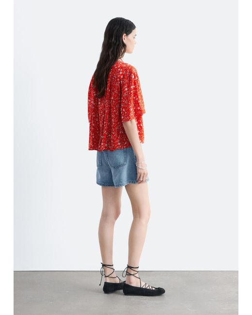& Other Stories Gathered Crepe Blouse
