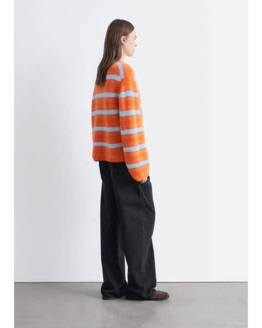 & Other Stories Orange Alpaca-Blend Jumper