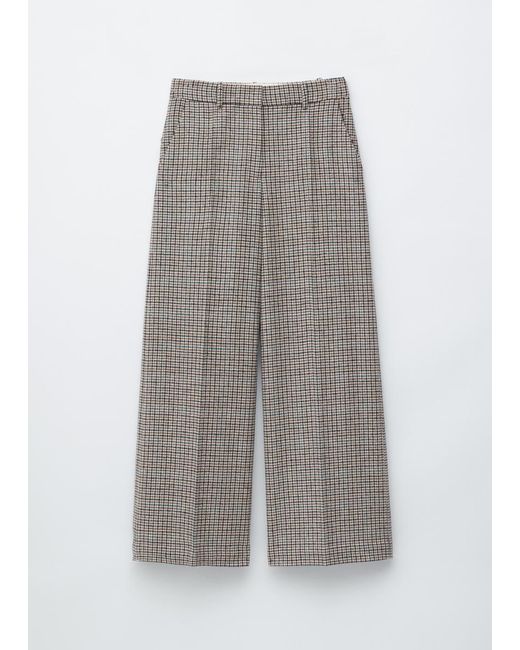 & Other Stories White Wide-Leg Wool Trousers