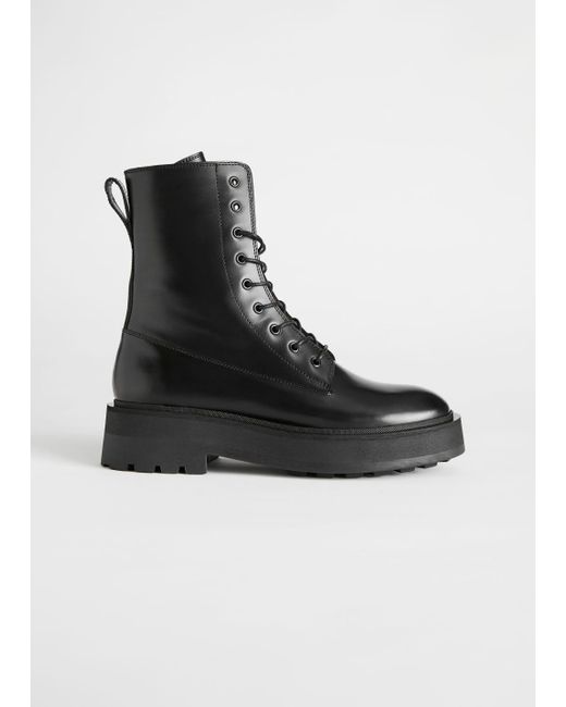 chunky black booties platform