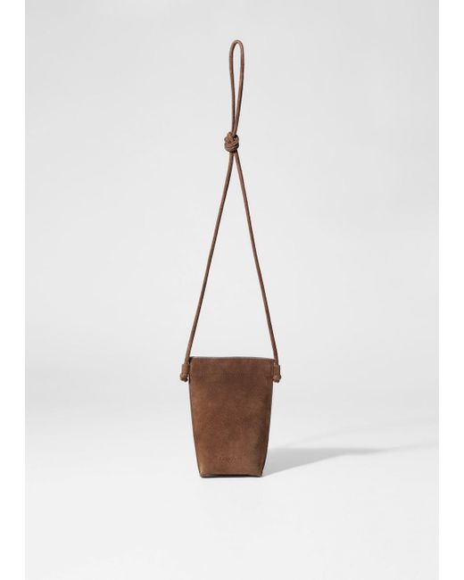 & Other Stories White Leather Phone Pouch