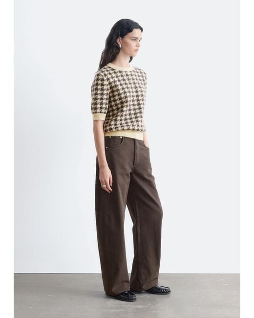 & Other Stories Yellow Mohair Blend Top