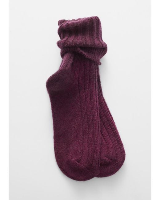 & Other Stories Purple Soft Wool Socks