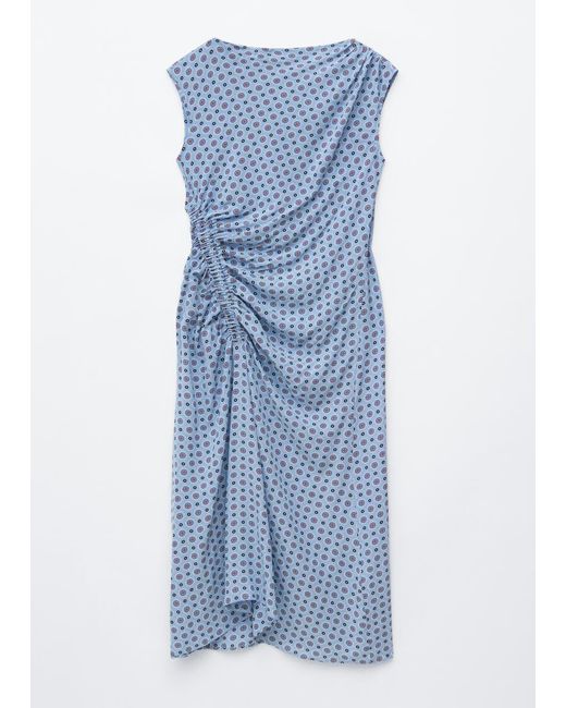 & Other Stories White Boat-Neck Midi Dress