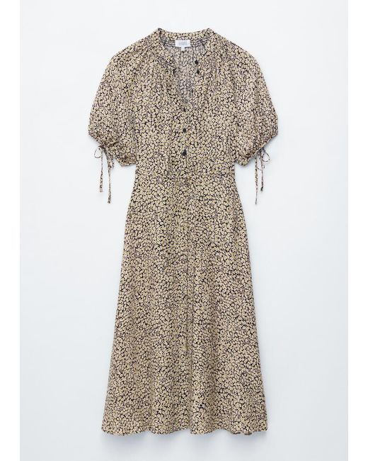 & Other Stories White Tie-Waist Midi Dress