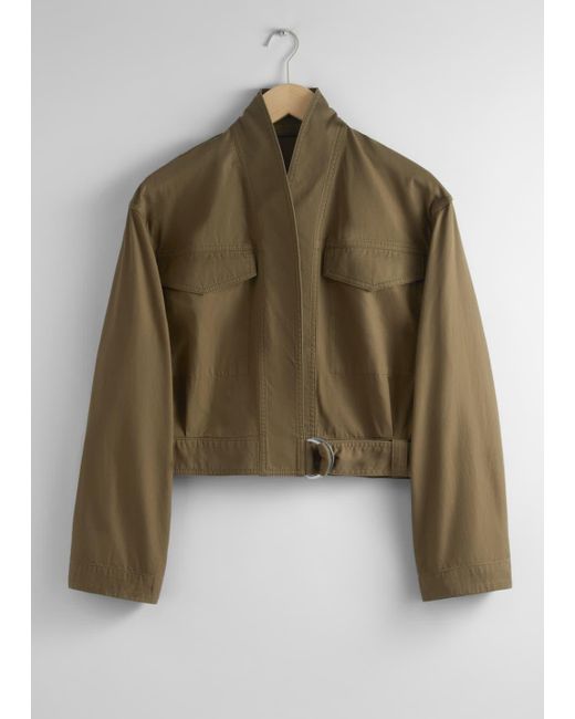 & Other Stories Green Shawl-collar Jacket