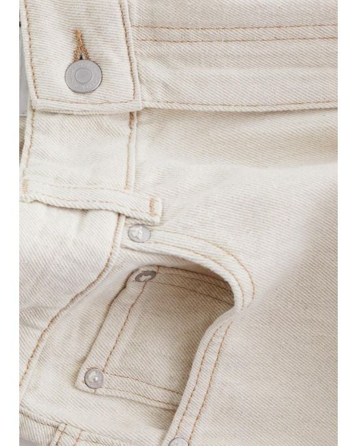 & Other Stories White Wide-Leg Jeans
