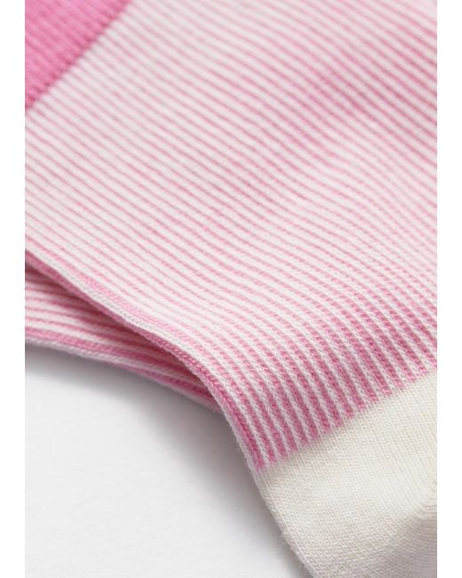 & Other Stories Pink Striped Socks