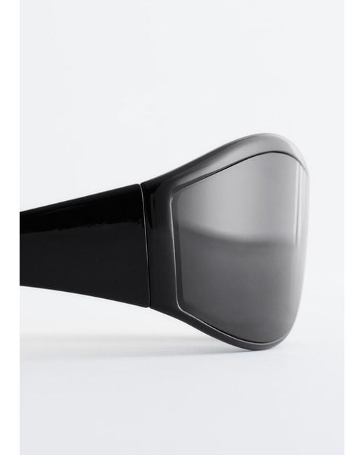 & Other Stories Brown Bold Oval Frame Sunglasses