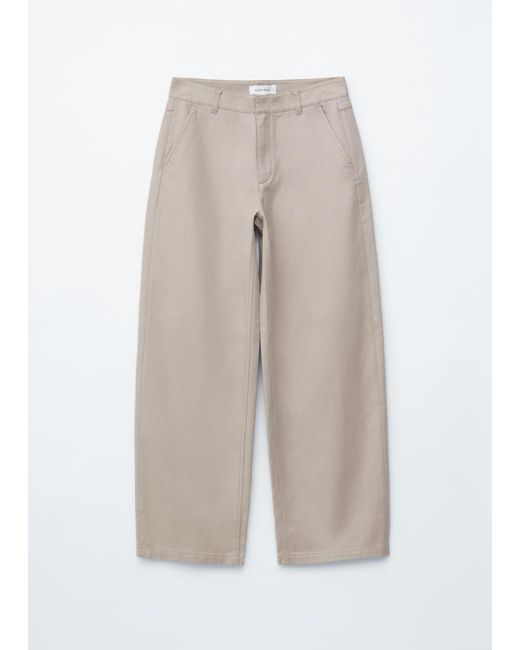& Other Stories White Wide-Leg Twill Trousers