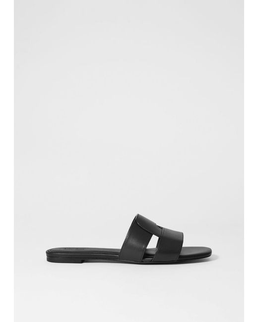 & Other Stories Black Leather Slides
