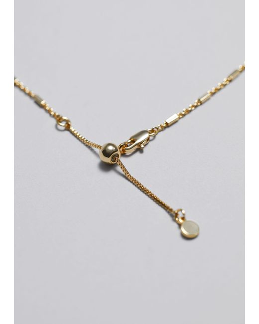 & Other Stories White Delicate Chain Necklace