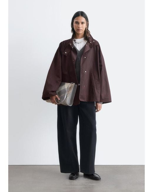 & Other Stories Brown Corduroy-Collar Jacket