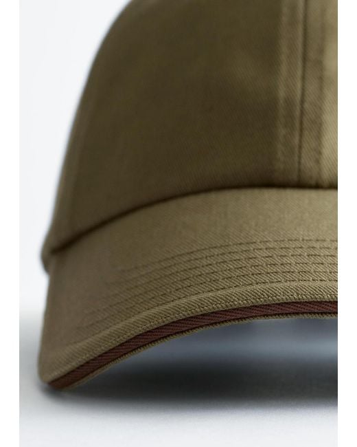 & Other Stories Green Cotton-Twill Baseball Cap