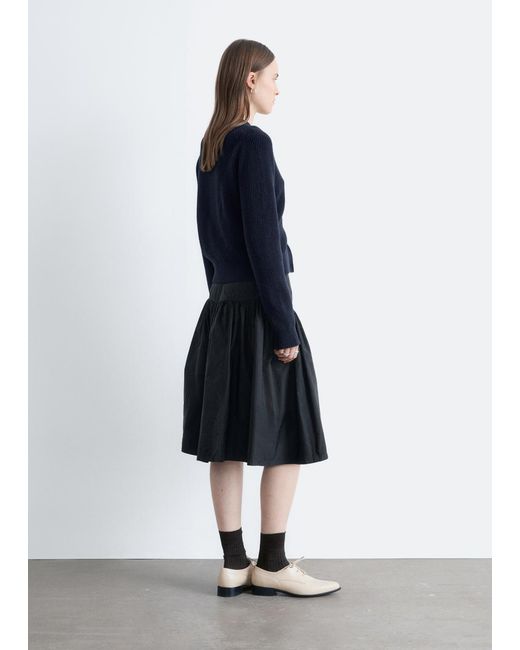 & Other Stories Blue Rib-Knit Cardigan