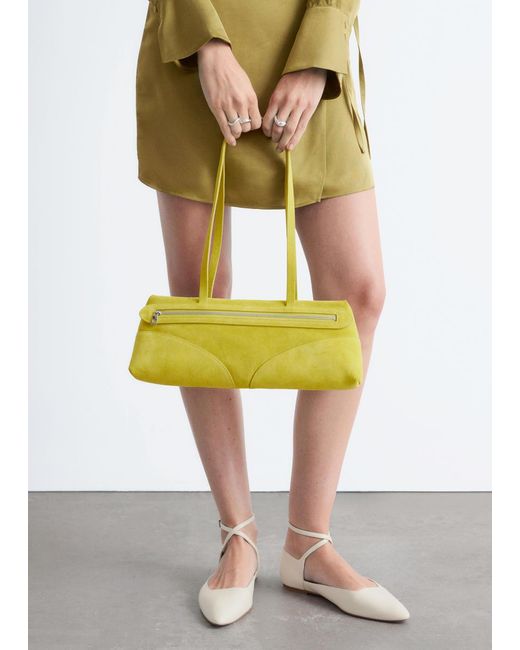 & Other Stories Green Slim Shoulder Bag