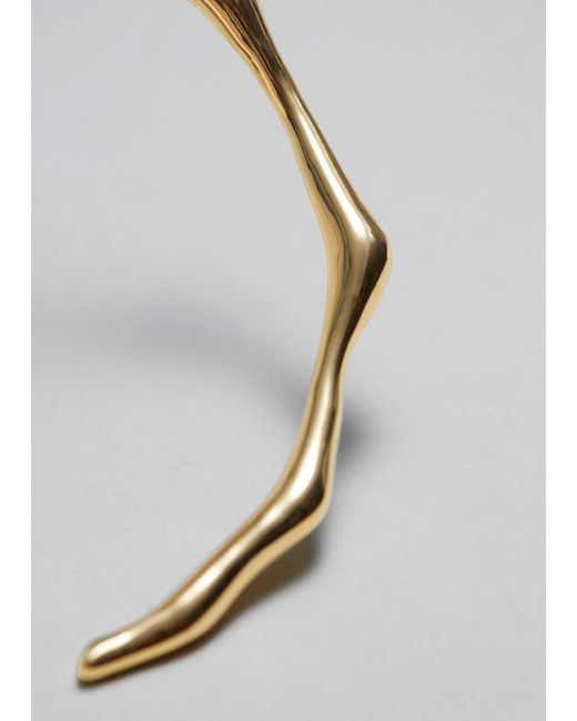 & Other Stories Brown Sculptural Choker Necklace