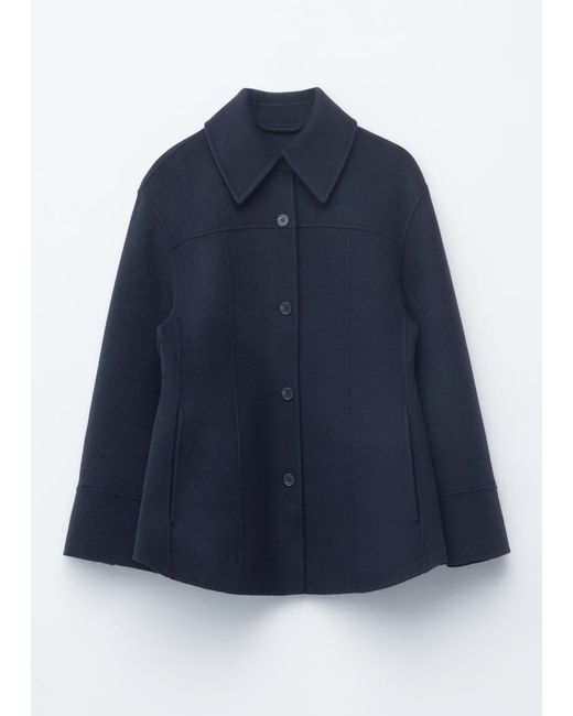 & Other Stories Blue Tapered Wool Jacket