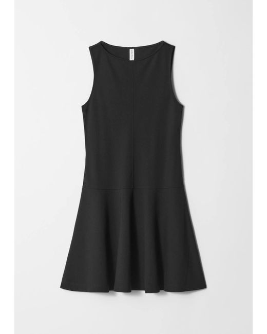 & Other Stories Black Sleeveless A-Line Mini Dress
