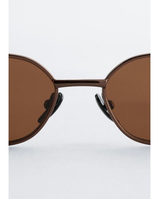 & Other Stories Brown Slim Rectangular Sunglasses