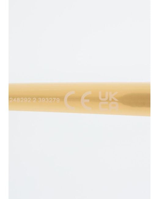 & Other Stories Brown Slim Oval-Frame Sunglasses