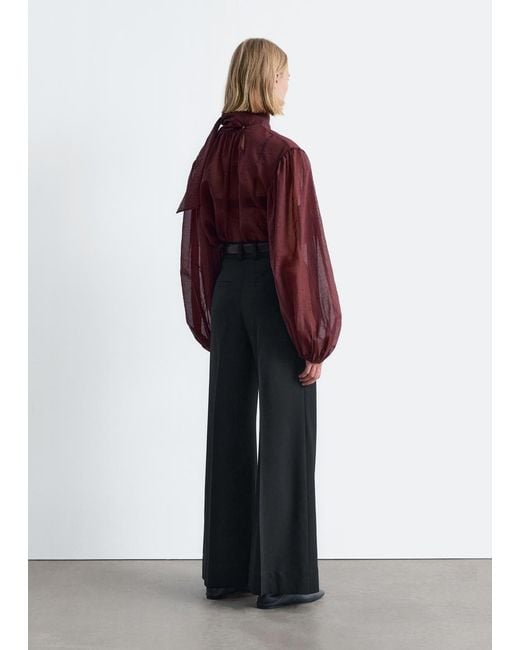& Other Stories Black Wide Trousers