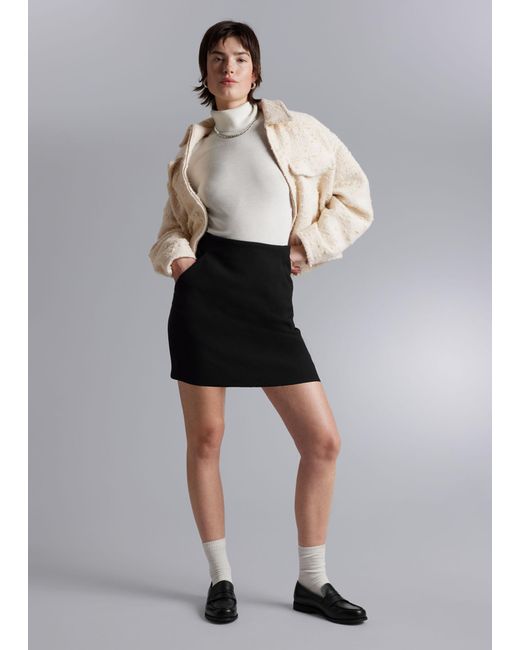 & Other Stories White A-line Mini Skirt