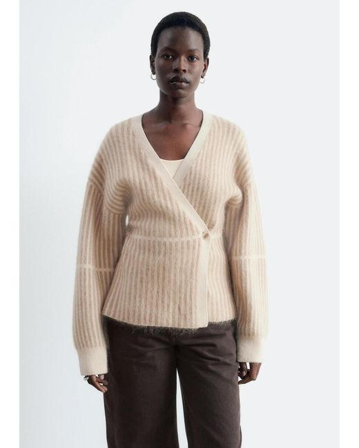 & Other Stories Natural Mohair-Blend Wrap Cardigan