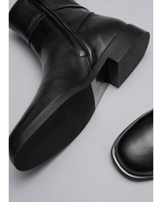 & Other Stories Black Klassische Chelsea-Boots Aus Leder