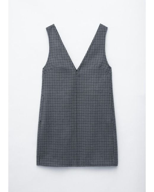 & Other Stories Gray Houndstooth Dress