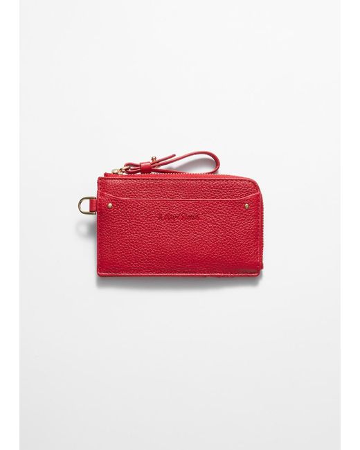 & Other Stories Red Classic Leather Wallet