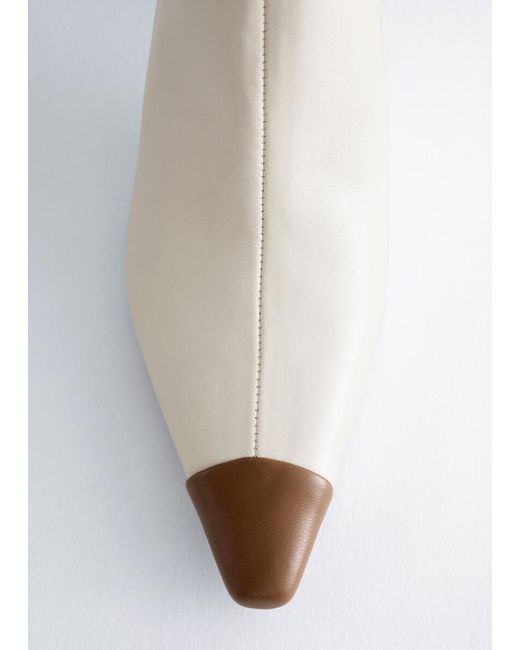 & Other Stories Natural Leather Ankle Boots