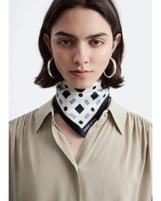 & Other Stories Natural Tie-Back Gathered Blouse