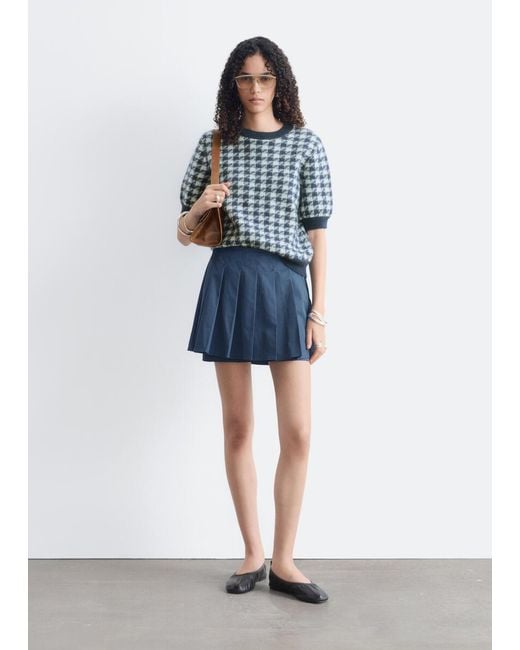 & Other Stories Blue Mohair Blend Top