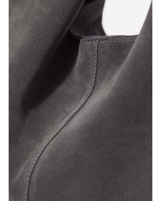 Grand Sac Cabas En Daim & Other Stories en coloris Black