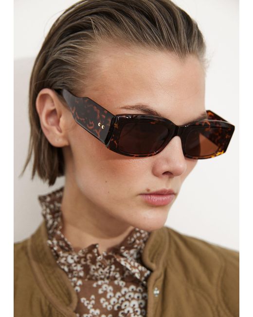 & Other Stories Gray Rectangular-frame Sunglasses