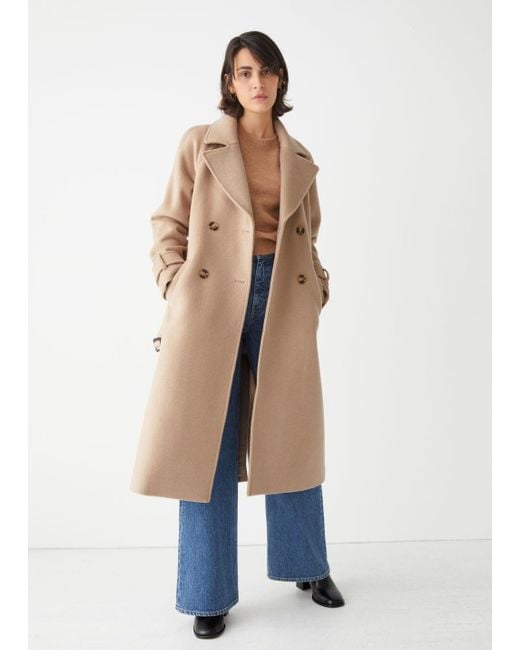 & other stories belted wool coat