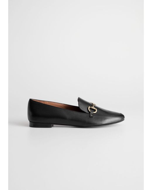 & Other Stories Equestrian Buckle Loafers in Black | Lyst