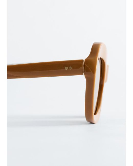 & Other Stories Brown Oval Cat-Eye Sunglasses