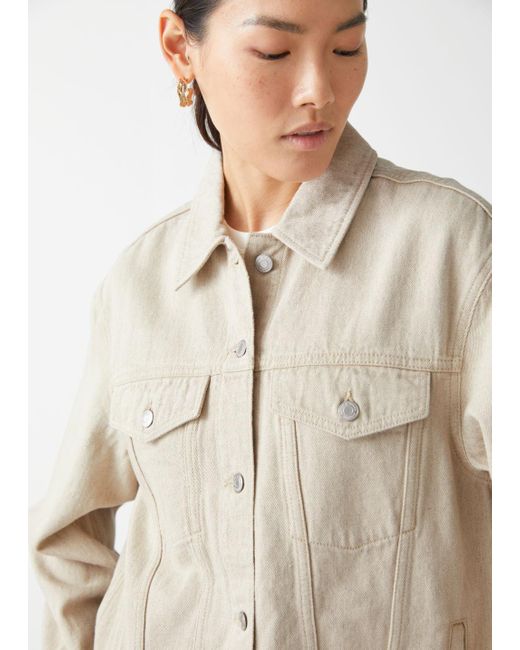 & Other Stories Oversized Denim Jacket in Natural | Lyst